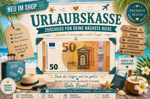 Urlaubskasse geldgeschenk din - urlaubskasse,