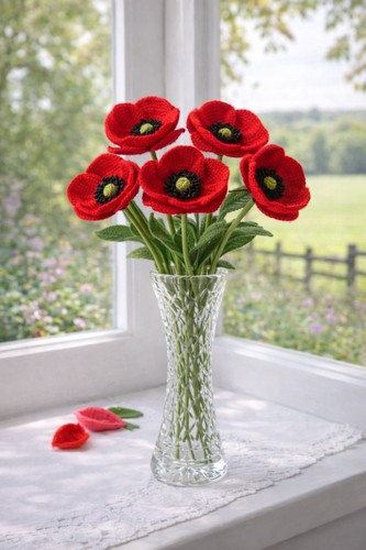 Gestrickter mohn - gestrickter,