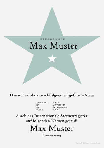 Mit unserer sterntaufe einen - unserer,