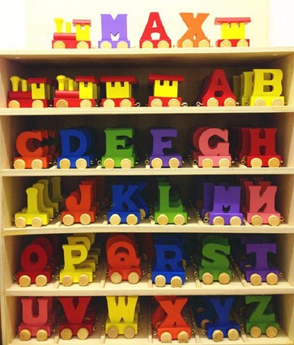 Alphabet holz bunte zug - holz,