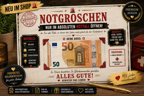 Notgroschen geldgeschenk din - notgroschen,