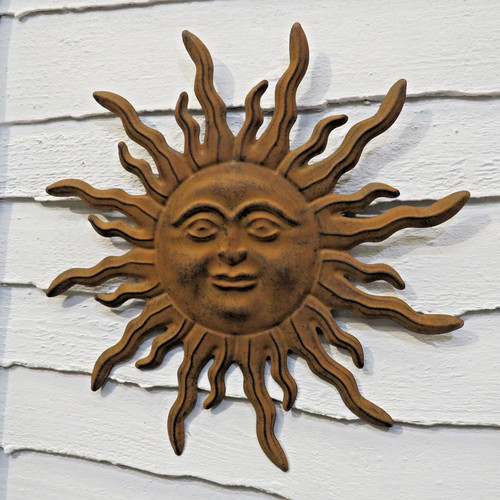 Metall sonne wandbild haus - metall,
